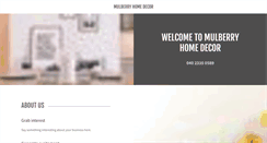 Desktop Screenshot of mulberryhomedecor.com